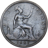 1881 Penny (F106 - Rare) - Victoria British Bronze Coin
