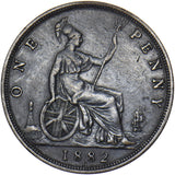 1882 H Penny (F115) - Victoria British Bronze Coin - Nice