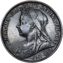 1897 Penny (High Tide - Rare) - Victoria British Bronze Coin - Nice