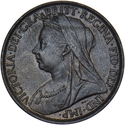 1899 Penny - Victoria British Bronze Coin - Very Nice
