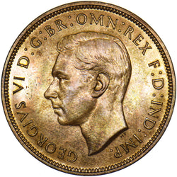 1937 Proof Penny (F220) - George VI British Bronze Coin - Superb