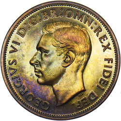 1950 Proof Penny - George VI British Bronze Coin - Superb