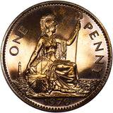 1970 Proof Penny - Elizabeth II British Bronze Coin - Superb