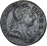 1773 Halfpenny - George III British Copper Coin