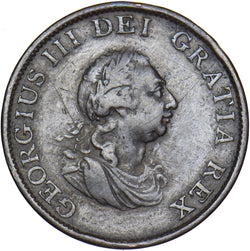1799 Halfpenny - George III British Copper Coin