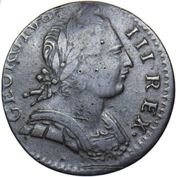 1775 Evasion Farthing - George III British Copper Coin