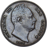 1836 Farthing - William IV British Copper Coin - Nice