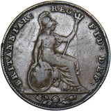 1842 Farthing - Victoria British Copper Coin