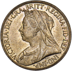 1897 Farthing - Victoria British Bronze Coin - Superb