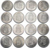 1953 - 1970 Elizabeth II British Halfcrowns Lot (16 Coins) - High Grade Date Run