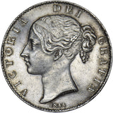 1844 Crown (Cinquefoil Stops) - Victoria British Silver Coin - Very Nice