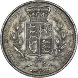 1844 Crown (Cinquefoil Stops) - Victoria British Silver Coin - Very Nice