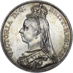 1887 Crown - Victoria British Silver Coin - Very Nice