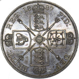 1887 Double Florin (Arabic 1) - Victoria British Silver Coin - Superb