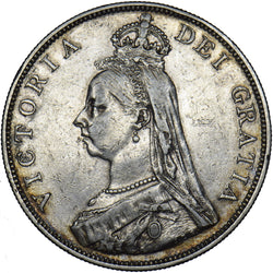 1888 Double Florin - Victoria British Silver Coin - Nice
