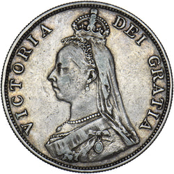 1889 Double Florin - Victoria British Silver Coin - Nice