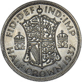 1937 Halfcrown - George VI British Silver Coin - Superb