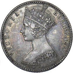1849 Godless Florin - Victoria British Silver Coin - Very Nice