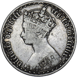 1859 Gothic Florin - Victoria British Silver Coin