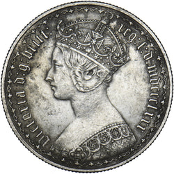 1880 Gothic Florin - Victoria British Silver Coin - Very Nice