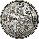 1884 Gothic Florin - Victoria British Silver Coin - Nice