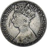 1885 Gothic Florin - Victoria British Silver Coin