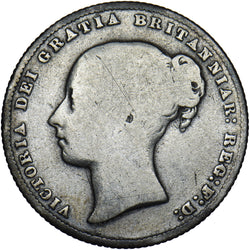 1867 Shilling (Die no. 6) - Victoria British Silver Coin