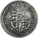 1818 Sixpence - George III British Silver Coin - Nice