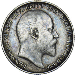 1906 Sixpence - Edward VII British Silver Coin - Nice