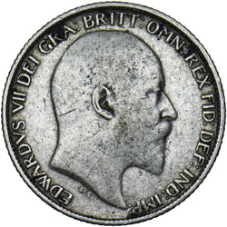 1908 Sixpence - Edward VII British Silver Coin - Nice