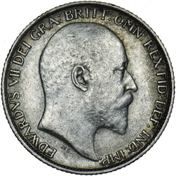 1909 Sixpence - Edward VII British Silver Coin - Nice