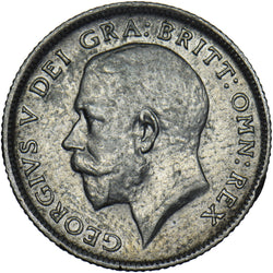 1913 Sixpence - George V British Silver Coin - Very Nice