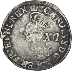 1635-6 Shilling - Charles I British Silver Hammered Coin