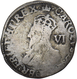 1635-6 Sixpence - Charles I British Silver Hammered Coin
