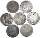 1816 - 1837 Sixpences Lot (7 Coins) - British Silver Coins - All Different