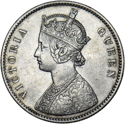 1862 India Rupee - Victoria Silver Coin - Nice