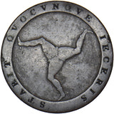 1813 Isle Of Man Penny - George III Copper Coin - Nice