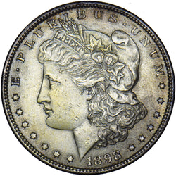 1898 USA Morgan Dollar - Silver Coin - Very Nice