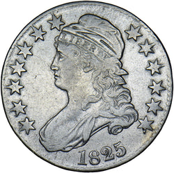 1825 USA Half Dollar 50C - Silver Coin - Nice
