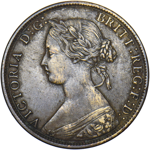 1861 Canada Nova Scotia 1 Cent - Victoria Bronze Coin - Nice