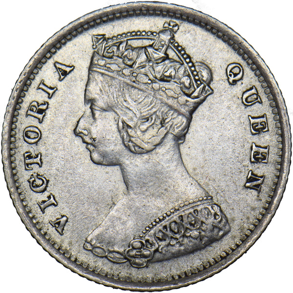 1899 Hong Kong 10 Cents - Silver Coin - Very Nice