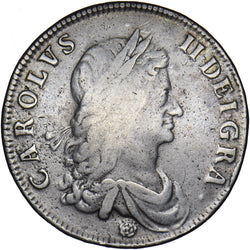 1662 Crown (Edge Dated) - Charles II British Silver Coin