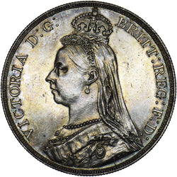 1888 Crown - Victoria British Silver Coin - Very Nice