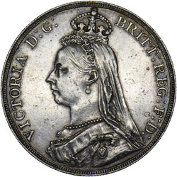 1889 Crown - Victoria British Silver Coin - Very Nice
