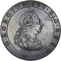 1797 Penny - George III British Copper Coin - Very Nice