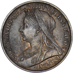 1900 Penny - Victoria British Bronze Coin - Very Nice