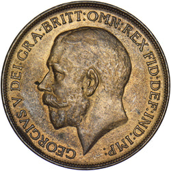 1912 Penny - George V British Bronze Coin - Very Nice
