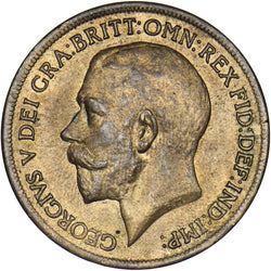 1917 Penny - George V British Bronze Coin - Superb