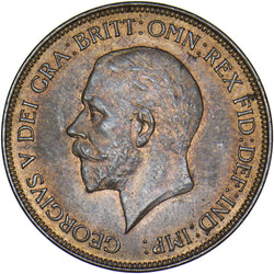 1931 Penny - George V British Bronze Coin - Very Nice