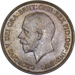 1934 Penny - George V British Bronze Coin - Very Nice